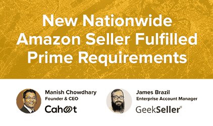 New Nationwide Amazon Seller Fulfilled Prime Requirements