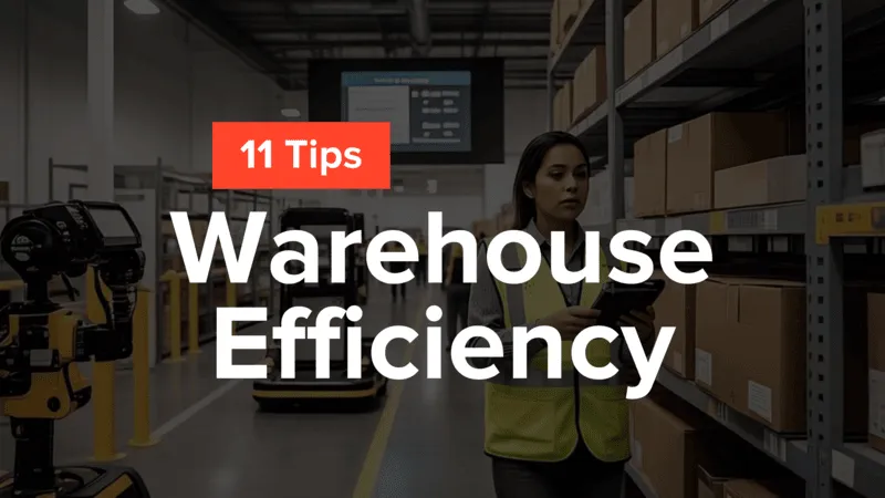 Warehouse worker scanning.