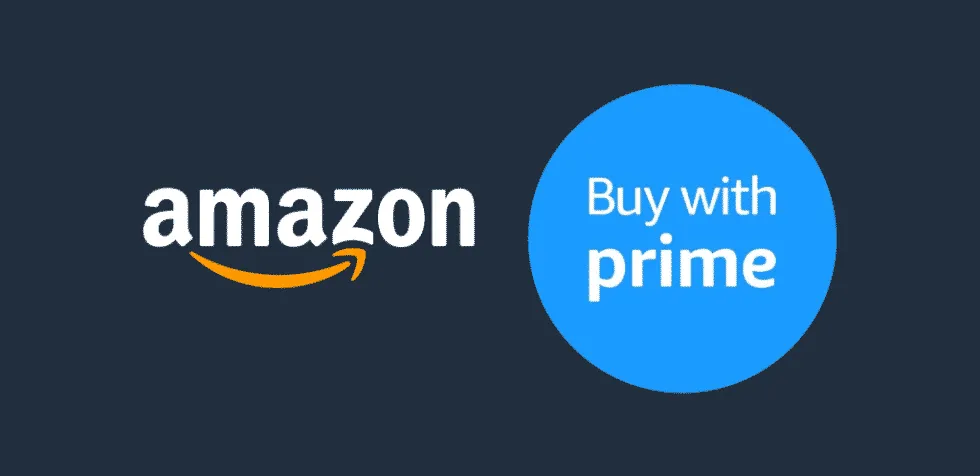Amazon logo alongside Shopify Buy with Prime logo representing multi-channel ecommerce fulfillment options for online Sellers