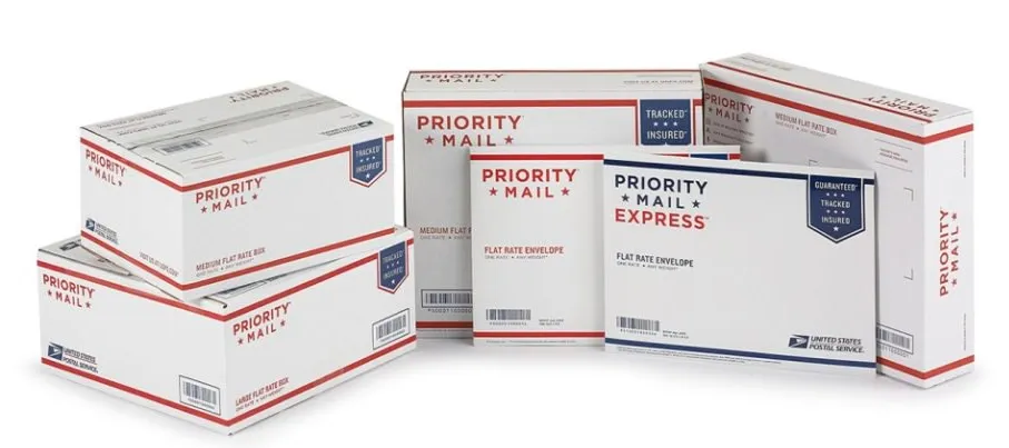 USPS Boxes representing different dimensional pricing sizes.