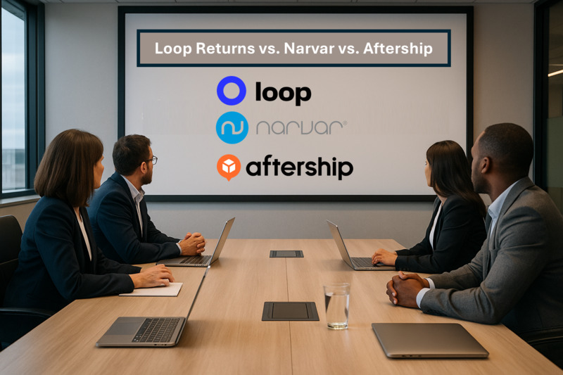 Ecommerce leaders getting ready to compare and contrast 3 returns management softwares: Loop, Narvar, and Aftership.