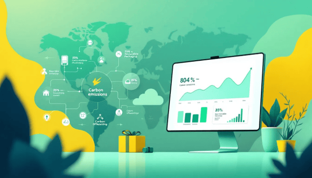 An illustration highlighting sustainability practices in ecommerce returns.
