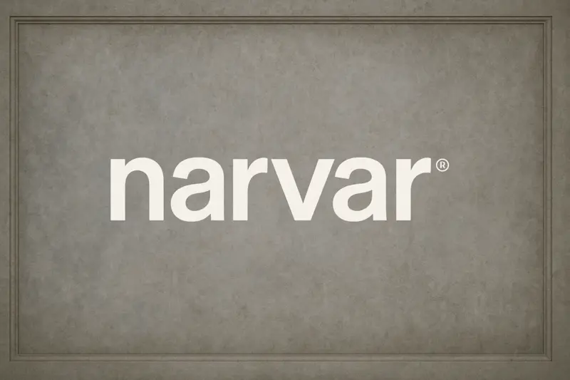 Narvar logo centered on a textured, aged gray background, symbolizing a traditional but reliable returns management software.