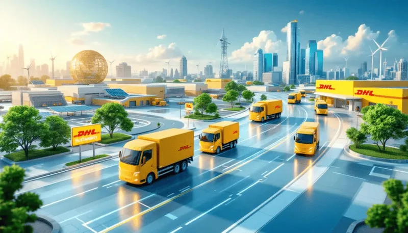 DHL's sustainability initiatives in the logistics industry. DHL's sustainability initiatives in the logistics industry.