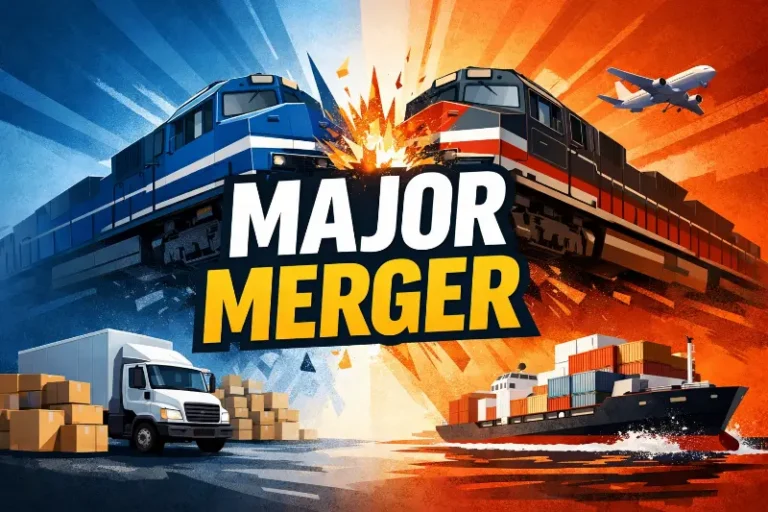 Abstract logistics network combining shipping software interfaces with parcel transportation and carrier infrastructure