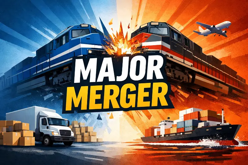 Abstract logistics network combining shipping software interfaces with parcel transportation and carrier infrastructure