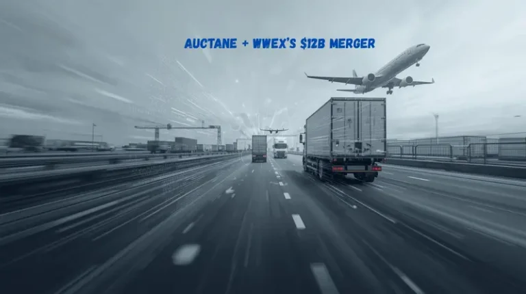 Abstract logistics network combining shipping software interfaces with parcel transportation and carrier infrastructure