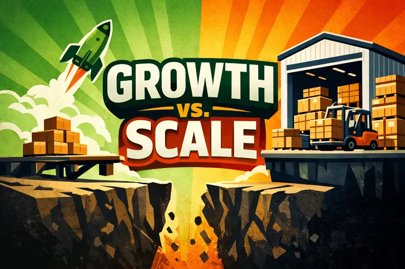 High-volume ecommerce fulfillment operation during peak holiday demand showing operational scale under pressure