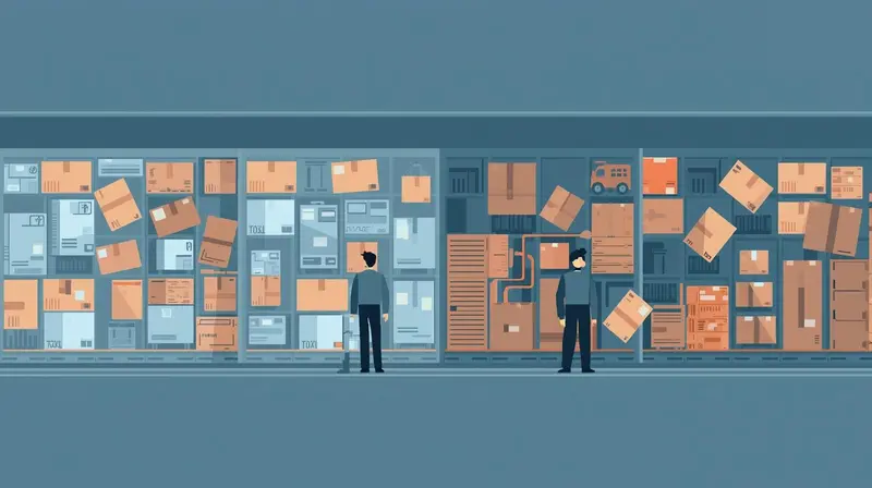 Ecommerce fulfillment center processing outbound holiday orders alongside inbound customer returns during peak season