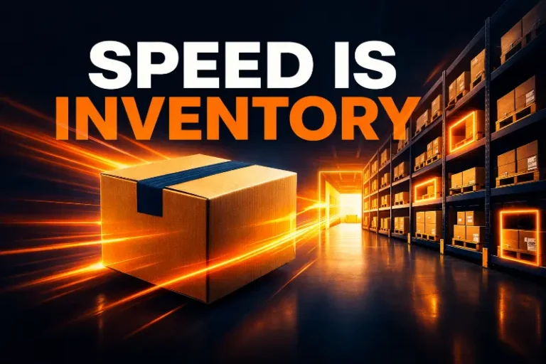 Amazon fulfillment center warehouse showing strategic inventory placement for faster Prime delivery speeds