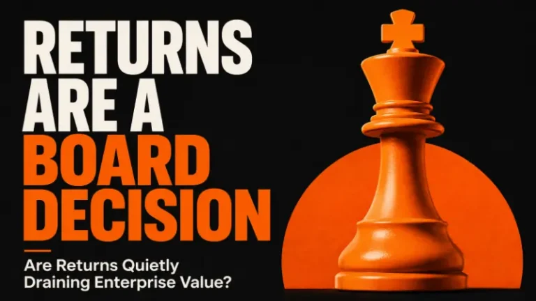 Board-level returns strategy showing returns as a board decision that can impact enterprise value.
