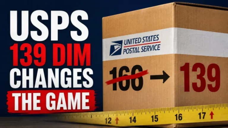 Featured image showing USPS dimensional weight changing from 166 to 139, highlighting how bulky ecommerce packages may face higher shipping costs.
