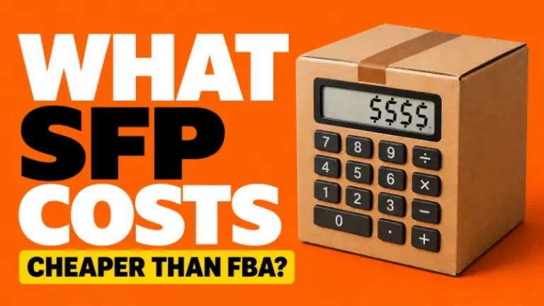 Seller Fulfilled Prime cost calculator concept comparing SFP costs with FBA for a specific SKU.